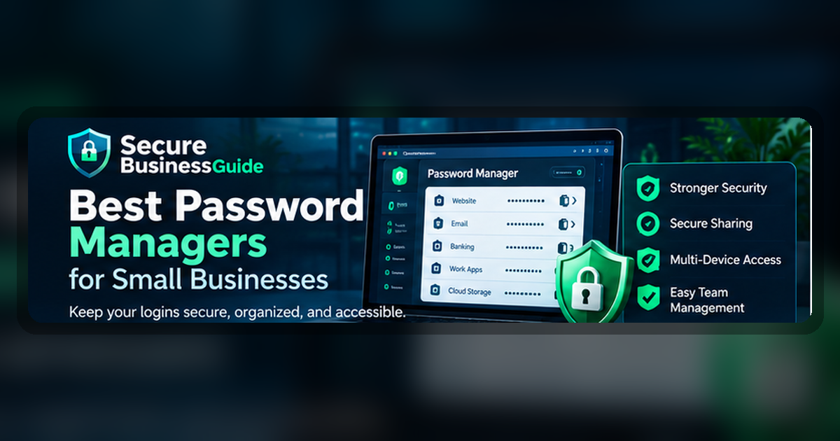 Best password managers for small businesses with secure sharing, multi-device access, and stronger login protection.