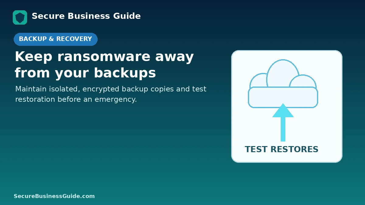 Isolated cloud backup and recovery planning for small business ransomware protection