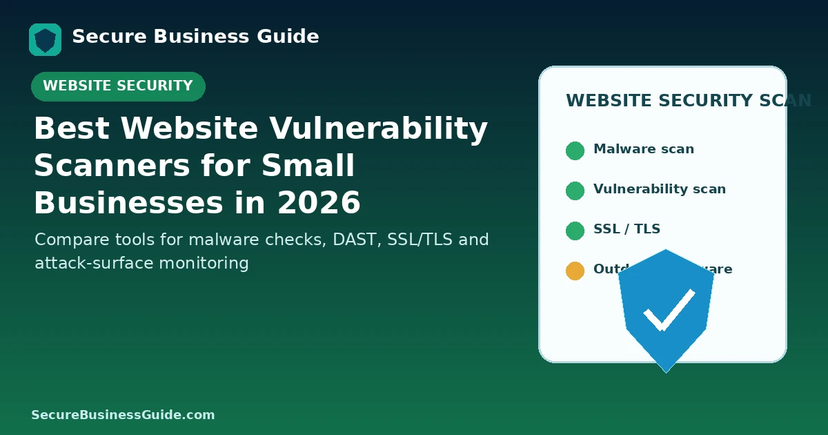 Website vulnerability scanner dashboard for small businesses in 2026